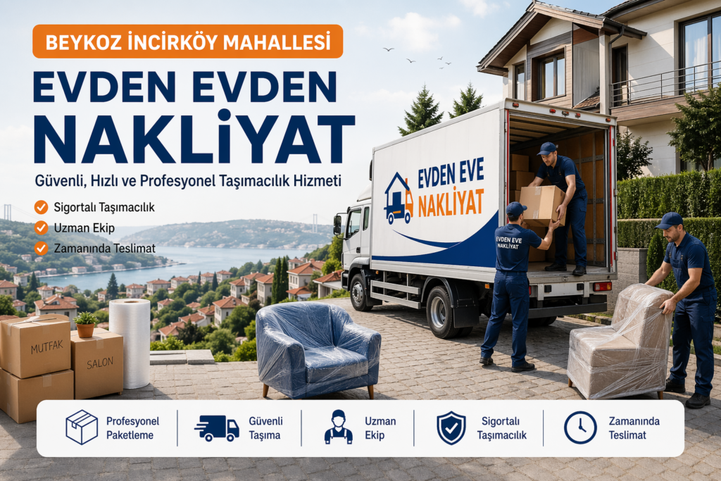 Beykoz İncirköy Mahallesi Evden Evden Nakliyat hizmetiyle eşyalarınızı güvenle taşıyın. Profesyonel ekip, uygun fiyat ve sorunsuz taşınma rehberi bu yazıda!